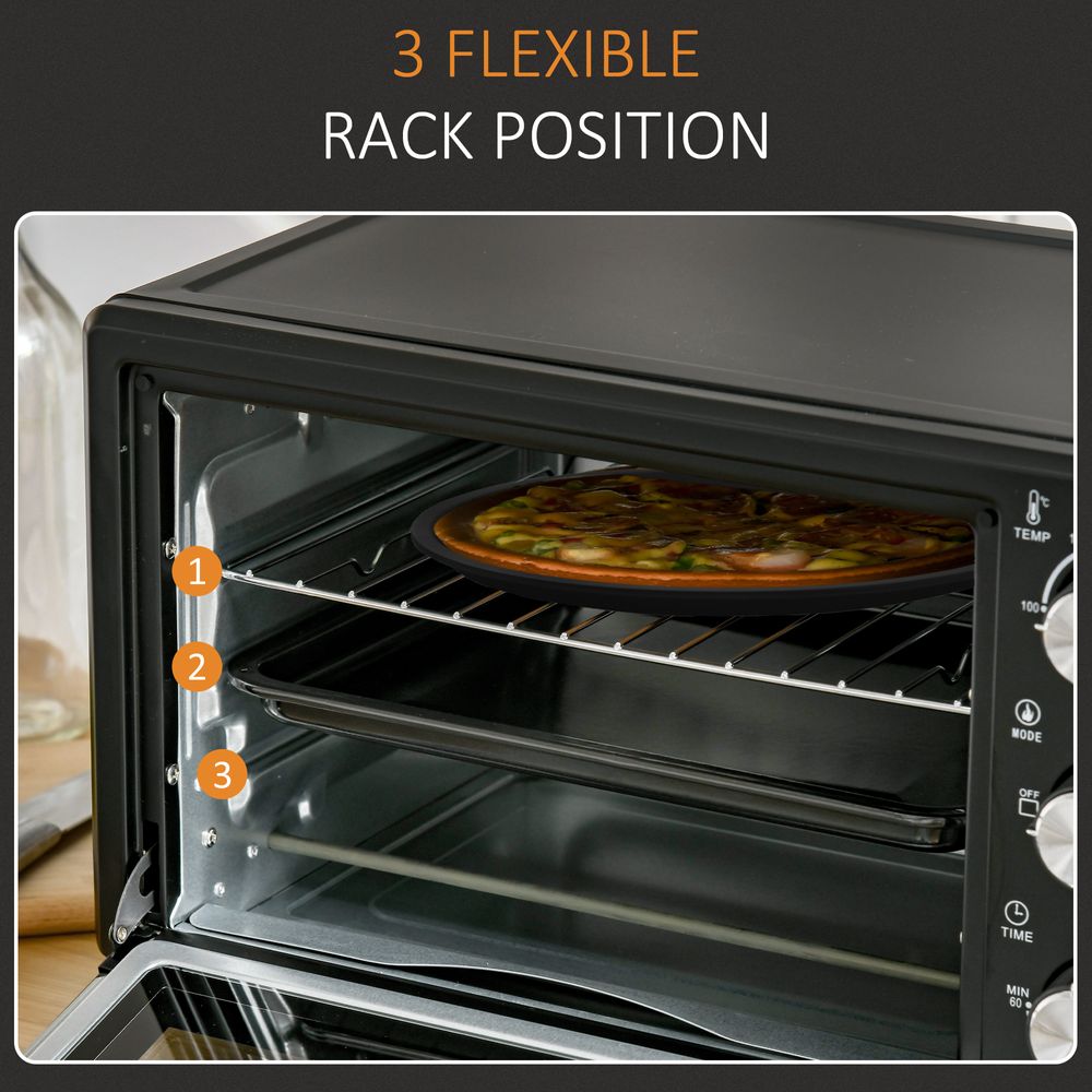 Versatile 21L Mini Oven: Grill, Toast & Bake with Timer - 1400W Power!