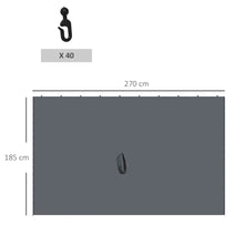 Load image into Gallery viewer, Outsunny 3x3M Dark Grey 4-Panel Gazebo Replacement Curtain Set

