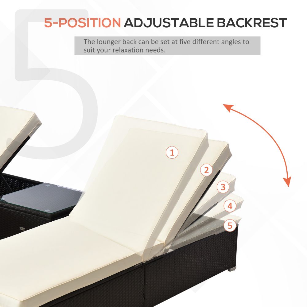 Effortless Elegance: 3-Piece Rattan Lounger Set for Ultimate Outdoor Relaxation