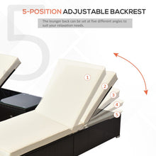 Load image into Gallery viewer, Effortless Elegance: 3-Piece Rattan Lounger Set for Ultimate Outdoor Relaxation
