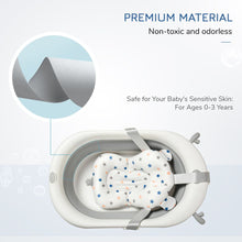 Load image into Gallery viewer, Safety First: Ergonomic Foldable Baby Bath Tub with Temperature Warning Plug
