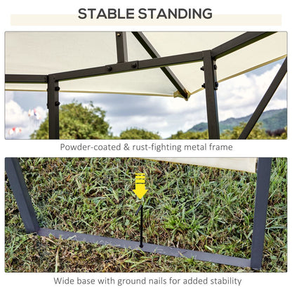 Chic 3m x 3m Outdoor Gazebo - Elegant Cream-White Canopy for Any Event