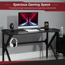 Load image into Gallery viewer, Ultimate Gaming Desk: Large Top, Steel Frame, Cup &amp; Headphone Holder Included!
