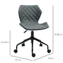 Load image into Gallery viewer, Modern Adjustable Swivel Desk Chair with Nylon Wheels - Linen Grey Comfort
