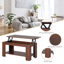 Load image into Gallery viewer, Stylish Lift-Top Coffee Table with Hidden Storage - Natural Wood Grain
