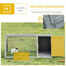 Load image into Gallery viewer, Cozy Triangle Rabbit Hutch with Outdoor Space - Ideal for Bunnies &amp; Guinea Pigs
