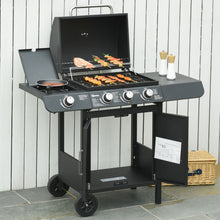 Load image into Gallery viewer, Ultimate Deluxe 3+1 Burner Gas BBQ Grill with Easy-Read Thermometer
