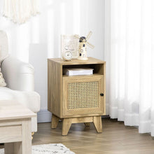 Load image into Gallery viewer, Chic Rattan Nightstand: Stylish Bedside Table with Storage &amp; Natural Touch

