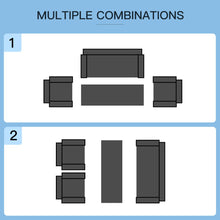 Load image into Gallery viewer, Modern 4-Piece Rattan Sectional Sofa Set for Stylish Outdoor Relaxation
