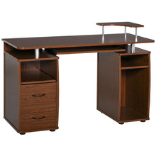 Load image into Gallery viewer, Computer Office Desk Table Workstation w/  Keyboard Tray, Drawer, Brown HOMCOM
