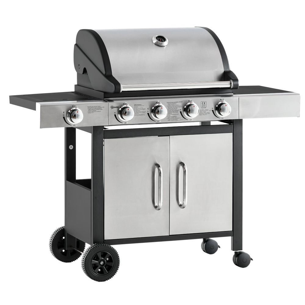 Ultimate 4-Burner Stainless Steel Gas BBQ Grill with Warming Rack & Side Burner