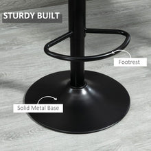 Load image into Gallery viewer, Retro Microfiber Bar Stools Set of 2 - Adjustable Height with Metal Footrest
