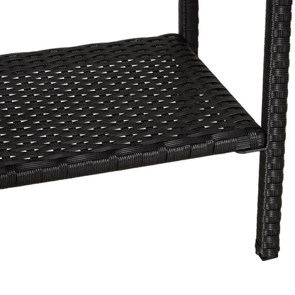 Stylish 3-Piece Cushioned Rattan Outdoor Bistro Set with Coffee Table & Pillows