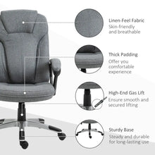 Load image into Gallery viewer, Ergonomic Grey High Back Office Chair - Adjustable &amp; Comfort-Enhanced Design
