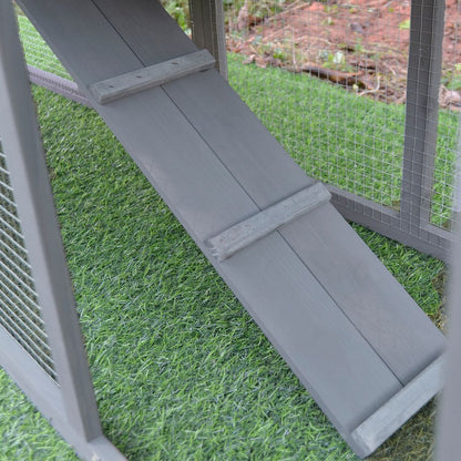 Deluxe 5ft Wooden 2-Tier Rabbit & Guinea Pig Outdoor Hutch with Run