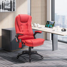 Load image into Gallery viewer, HOMCOM Reclining Heated Massage Office Chair – Comfort Meets Style in Red
