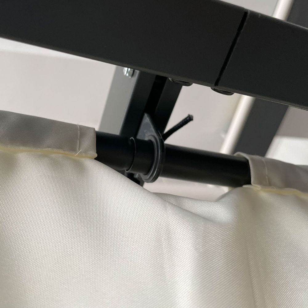 Adjustable 4x3m Aluminum Pergola Gazebo with Retractable Canopy - Cream White