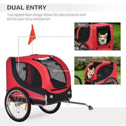 Adventure Awaits: PawHut Dog Bike Trailer - Safe & Stylish Pet Carrier