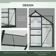 Load image into Gallery viewer, Premium 6x8ft Walk-In Greenhouse with Sliding Door &amp; Sturdy Aluminium Frame
