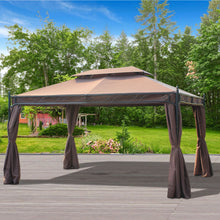 Load image into Gallery viewer, Sturdy 3x4m Metal Gazebo Canopy Pavilion - Ultimate Outdoor Shade Solution!
