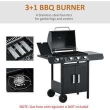 Load image into Gallery viewer, Ultimate Deluxe 3+1 Burner Gas BBQ Grill with Easy-Read Thermometer
