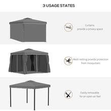 Load image into Gallery viewer, Elegant 3x3m 2-Tier Gazebo Canopy with Mosquito Net &amp; Sturdy Aluminum Frame

