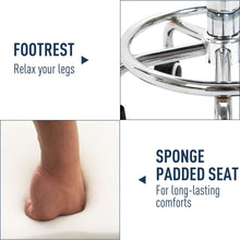 Load image into Gallery viewer, Premium Adjustable PU Leather Stool with Footrest for Ultimate Comfort
