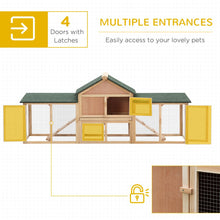 Load image into Gallery viewer, Deluxe Wooden Rabbit Hutch with Slide-Out Tray &amp; Spacious Outdoor Run

