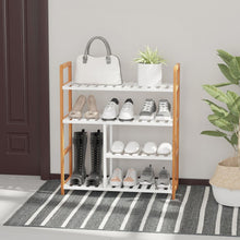 Load image into Gallery viewer, Elegant 4-Tier Wooden Shoe Rack - Stylish Storage for 11 Pairs &amp; Boots
