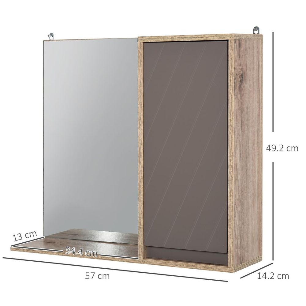 Elegant Wall-Mounted Bathroom Cabinet with Mirror & Adjustable Storage Shelf