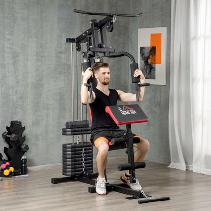 66kg Multi Home Gym Machine by HOMCOM - All-in-One Strength Training Station