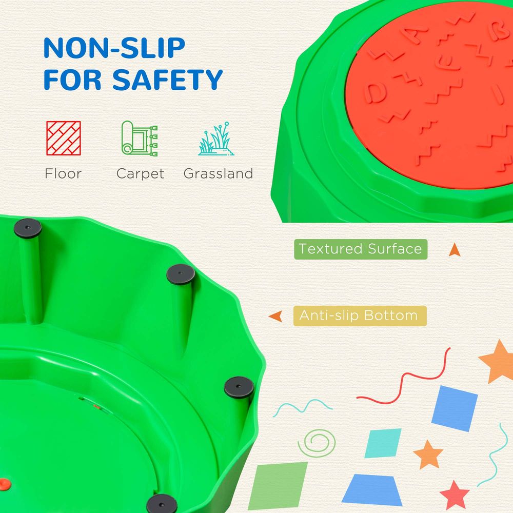 Outsunny 8-Piece Kids Non-Slip Stepping Stones for Safe Outdoor Play Fun