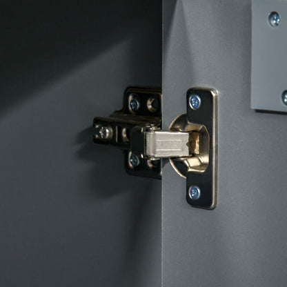 Modern Grey Computer Desk with Storage Drawers for Stylish Workspaces