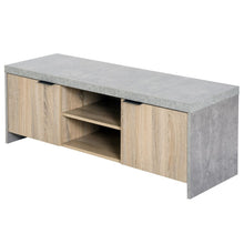 Load image into Gallery viewer, Modern Grey Wooden TV Stand &amp; Media Center with Storage &amp; Cable Management
