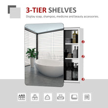 Load image into Gallery viewer, Elegance On-Wall Bathroom Storage Cabinet with Sliding Mirror &amp; Steel Frame
