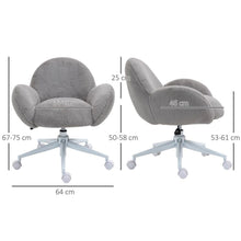 Load image into Gallery viewer, Cozy Cloud Office Chair: Plush Support with Swivel &amp; Adjustable Height - Grey
