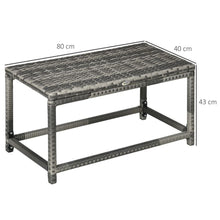 Load image into Gallery viewer, Stylish Grey Rattan Outdoor Coffee Table - Durable and Spacious Design
