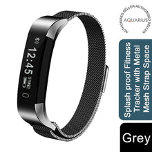 Load image into Gallery viewer, Aquarius AQ115 Splash-Proof Fitness Tracker: Sleek Metal Mesh &amp; Alerts

