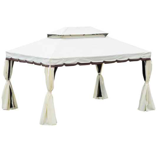 Elegant 3x4m Vented Aluminum Gazebo - Cream White for Perfect Outdoor Gatherings