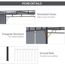 Load image into Gallery viewer, Outsunny 3x3m Steel Pergola with Retractable Canopy - Outdoor Bliss Awaits!
