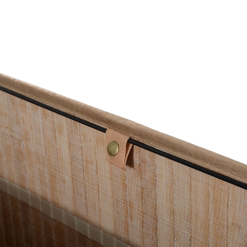 Eco-Friendly Bamboo Laundry Basket with Removable Liner & Dual Compartments