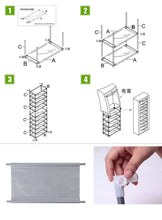 Load image into Gallery viewer, Fashionable Room-saving 9 Lattices Non-woven Fabric Shoe Rack Gray
