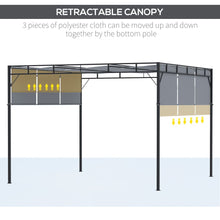 Load image into Gallery viewer, Outsunny 3x3m Steel Pergola with Retractable Canopy - Outdoor Bliss Awaits!
