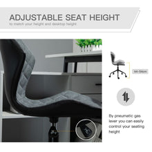 Load image into Gallery viewer, Modern Adjustable Swivel Desk Chair with Nylon Wheels - Linen Grey Comfort
