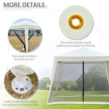 Load image into Gallery viewer, Outsunny 3x3m Cream White Outdoor Gazebo with Mesh Screen - Stylish &amp; Sturdy!
