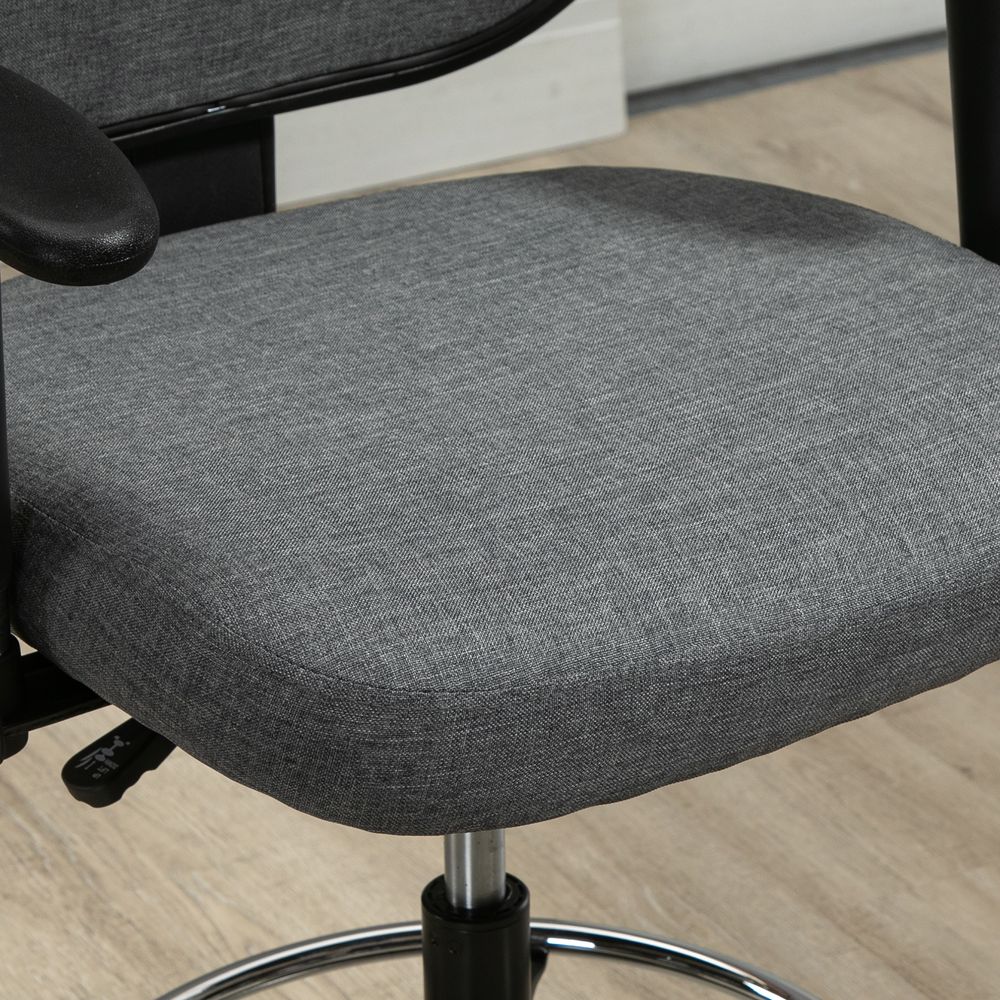 Vinsetto Adjustable Draughtsman Chair - Comfort for Tall Desks & Workspaces