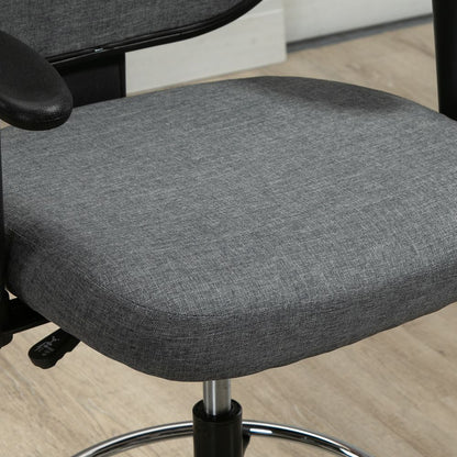 Vinsetto Adjustable Draughtsman Chair - Comfort for Tall Desks & Workspaces