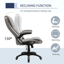 Load image into Gallery viewer, Luxury Grey High Back Office Chair with Swivel Wheels &amp; Adjustable Arms
