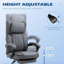 Load image into Gallery viewer, Vinsetto Ergonomic Reclining Office Chair with Headrest &amp; Footrest - Dark Grey
