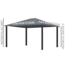 Load image into Gallery viewer, Outsunny Deluxe 4.3x3.6m Hardtop Gazebo with Curtains &amp; Insect Screens

